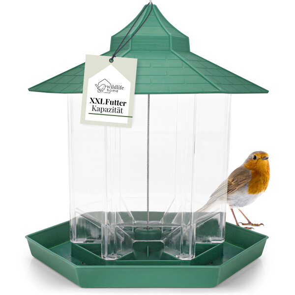 wildlife home Futterlaterne Vogelfutterspender, grün